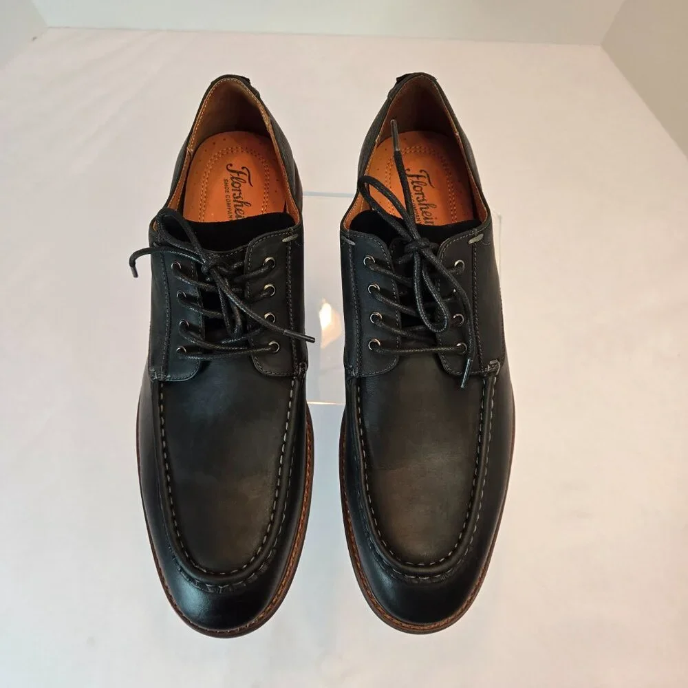 FLORSHEIM Men's Lodge Moc Toe Oxford Loafers Sz: 13 Black